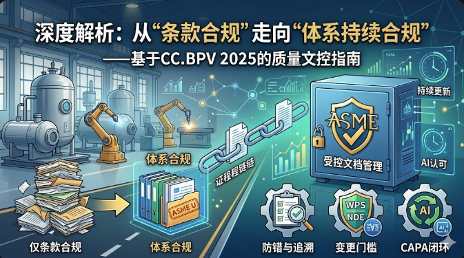 ASME取证从条款合规到体系合规：基于CC.BPV 2025的质量文控指南