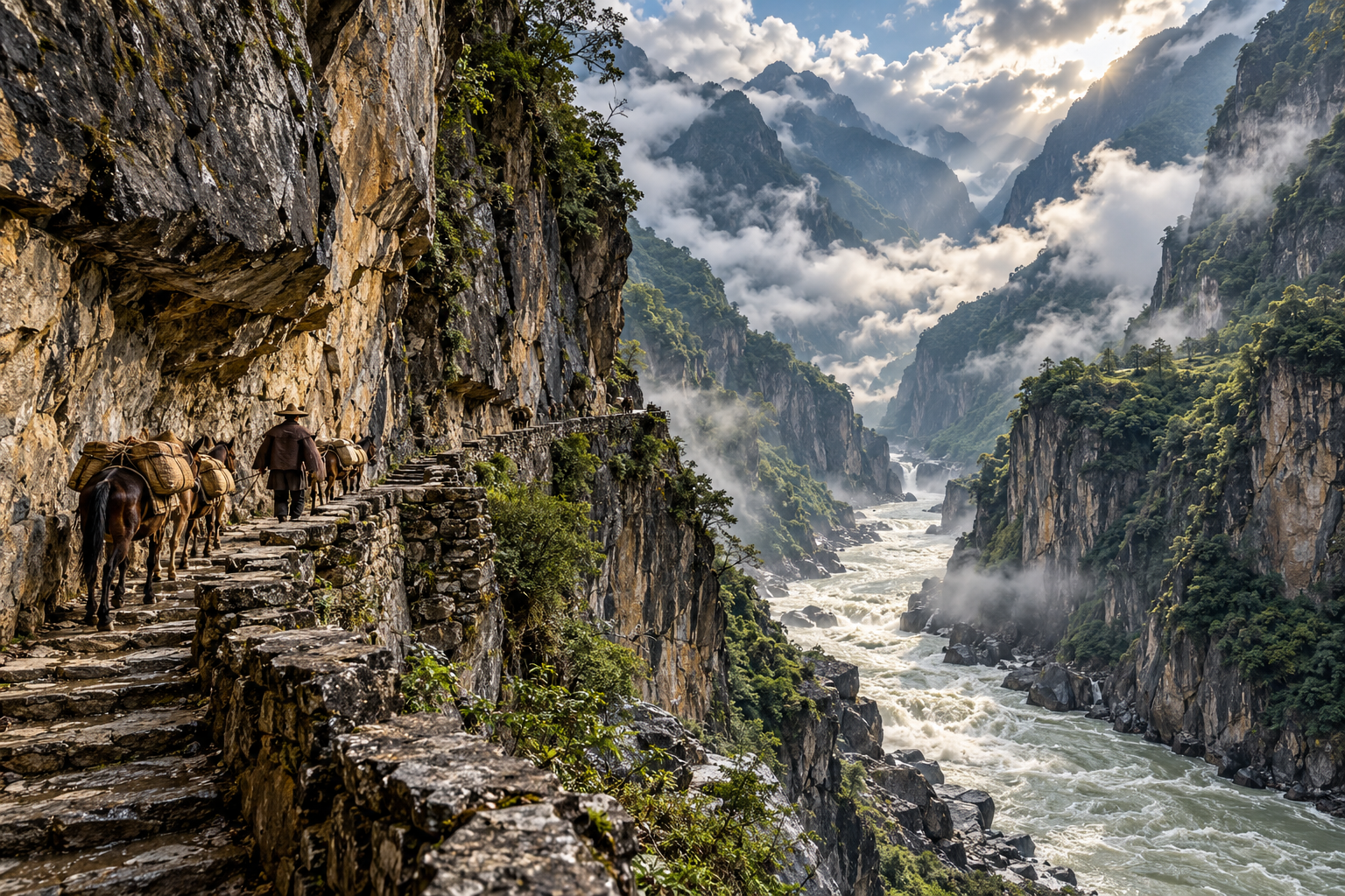 悬崖上的生命线：茶马古道翁里段地质构造与古道营造工程智慧